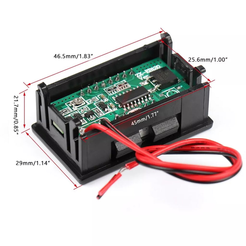 Voltímetro DC Indicador Nível Carga 12v a 60v