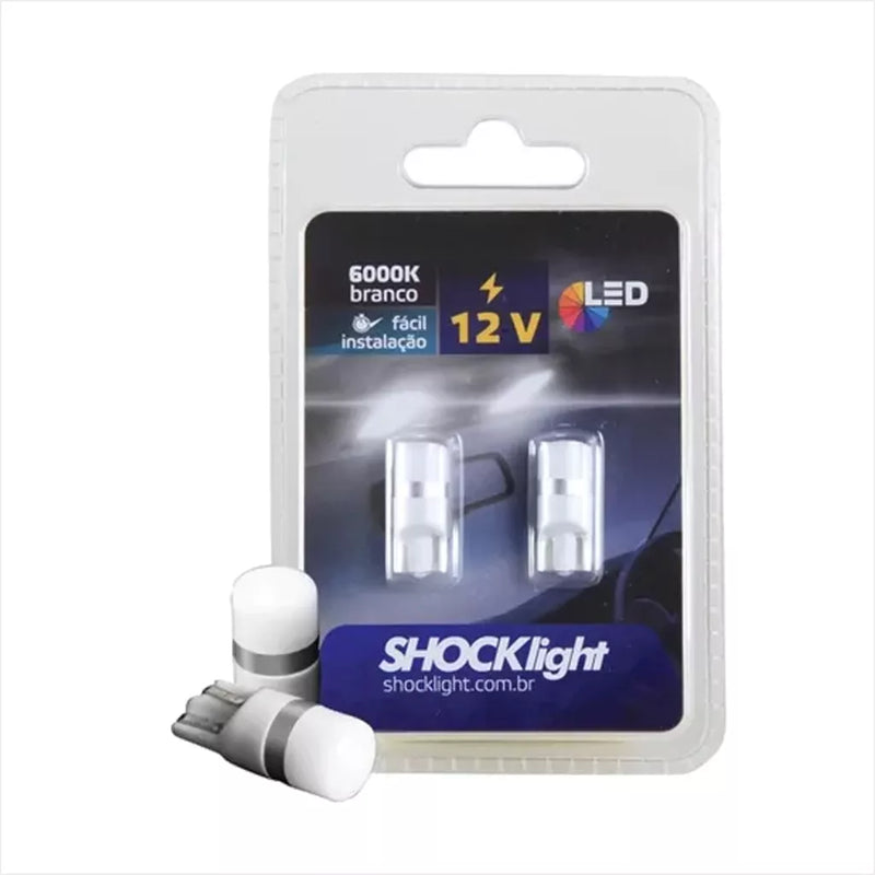 Par De Lâmpada Led T10 Pingo 6000k Shocklight