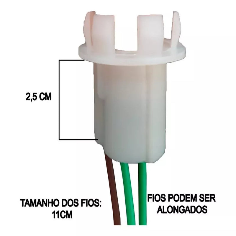 Par de Soquete Universal para Lâmpada 2 Polos