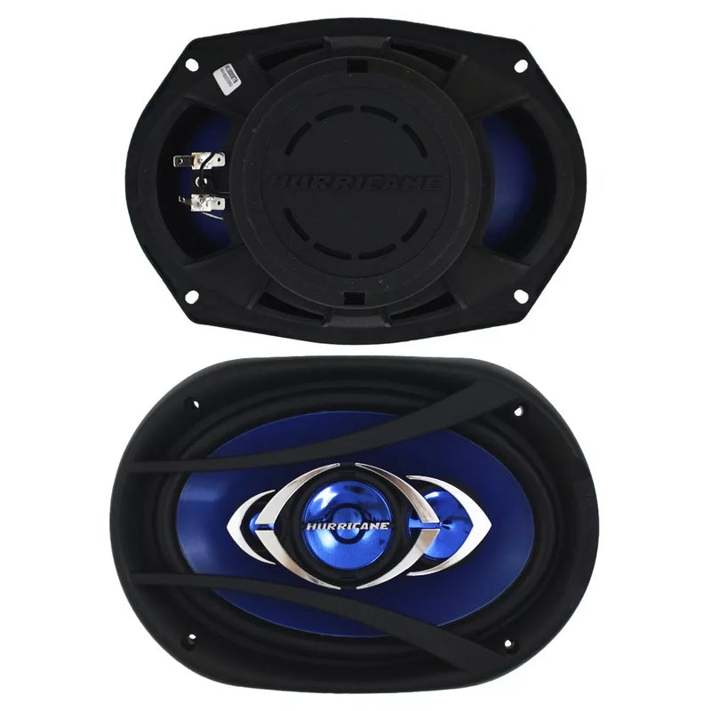 Kit 2x Alto Falante 6 Pol 100w Rms Triaxial + 2x 6x9 Pol 180w Rms CM-6X9 Quadriaxial Hurricane Kit Fácil 280w Rms