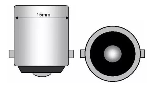 Par Lâmpada LED Pisca Ambar 1156py Ba15s 22 Leds