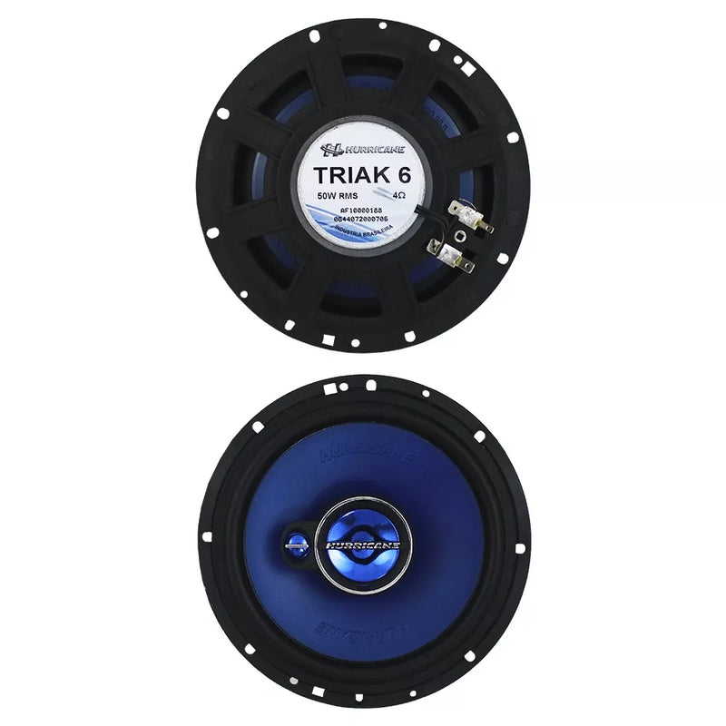 Kit 2x Alto Falante 6 Pol 100w Rms Triaxial + 2x 6x9 Pol 180w Rms CM-6X9 Quadriaxial Hurricane Kit Fácil 280w Rms