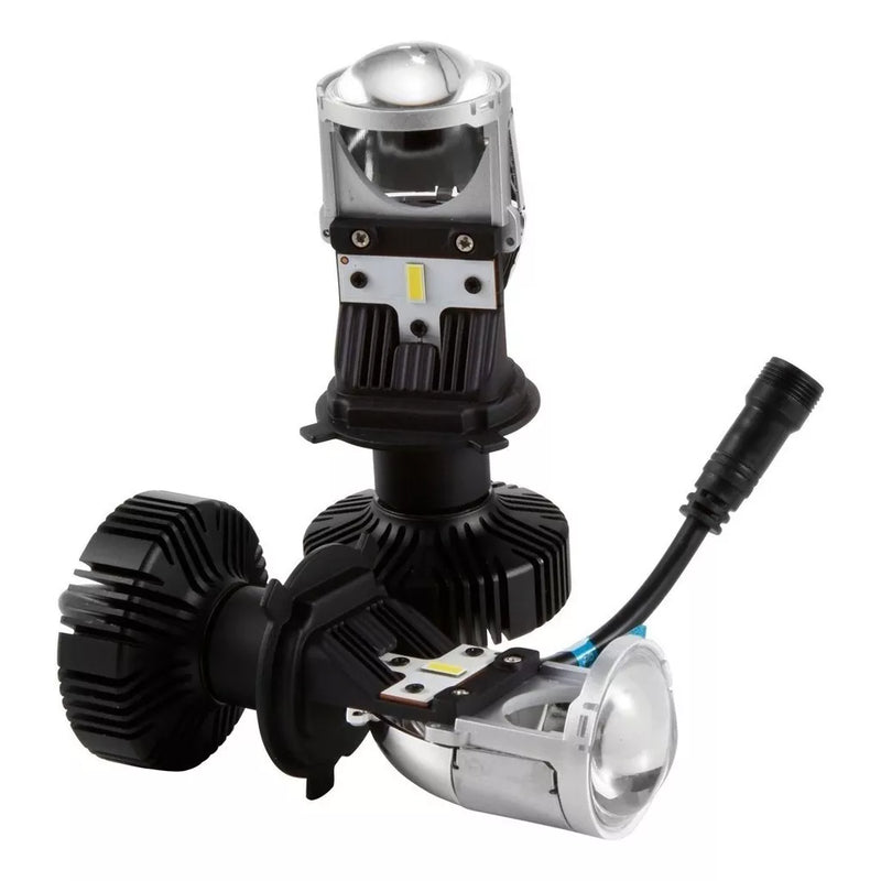 Kit Farol Led Lampada H4 Mini Projetor