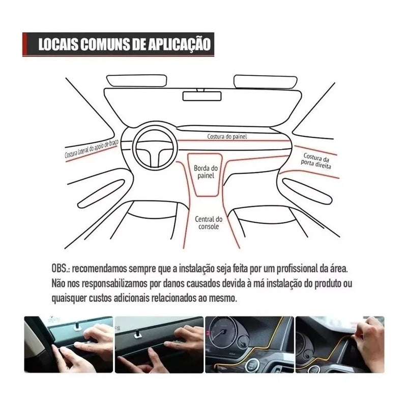 Fita de Led Luz Interna Neon Painel Tuning - 3 Metros