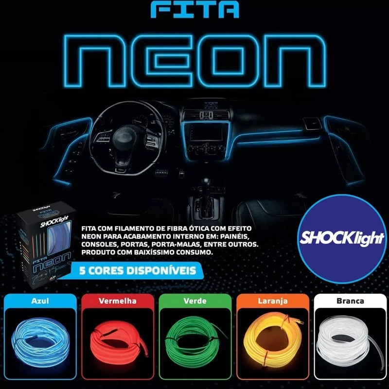 Fita de Led Luz Interna Neon Painel Tuning - 3 Metros