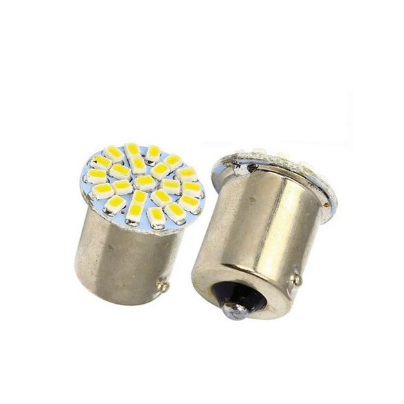 Par Lâmpada LED Pisca Ambar 1156py Ba15s 22 Leds