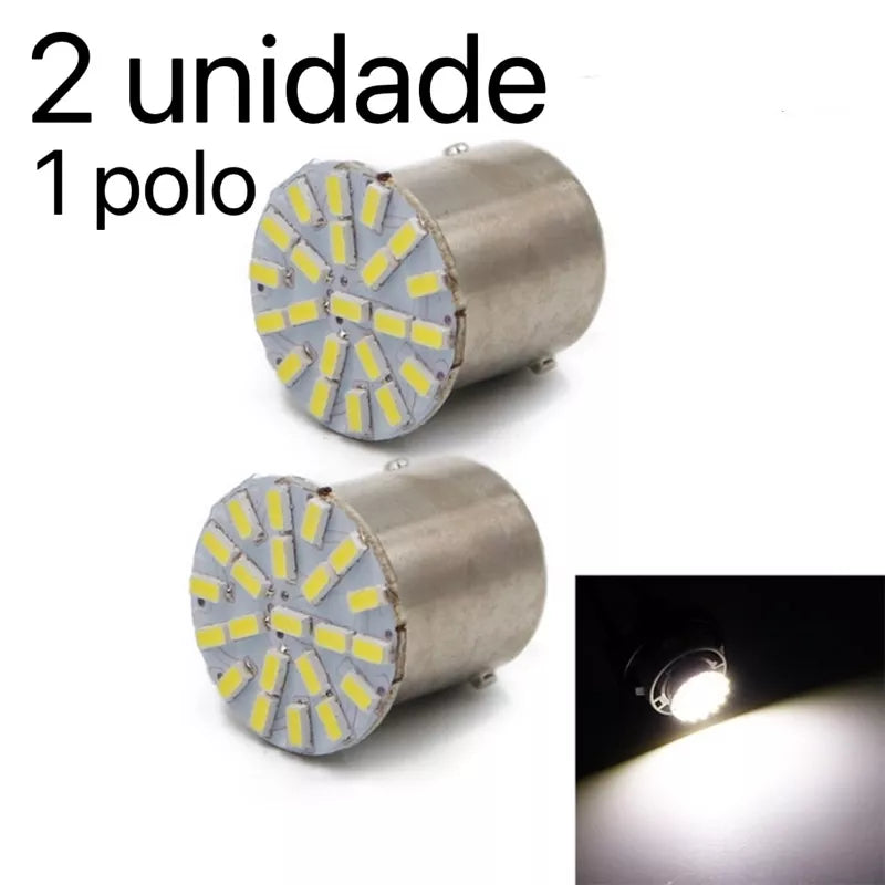 Par lâmpada Led Ré 1 polo 22 leds 1156 Branco