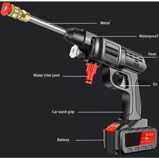 Lavadora De Alta Pressão Recarregável Para Carros E Jardins Linha Premium