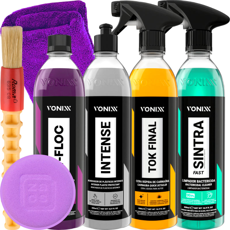 KIT LAVAGEM COMPLETA Vonixx - Shampoo V-Floc Cera Tok Final Sintra Fast Intense