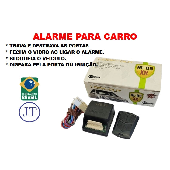 Kit Alarme para Carro Universal - LOOK OUT AL 05XR Com Controle