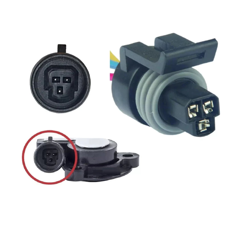 Conector Plug Sensor TPS (Posição da Borboleta) - 3 Vias