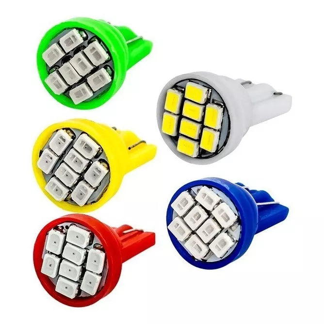 Lâmpada Pingo T10 8 Leds 12v - Unidade