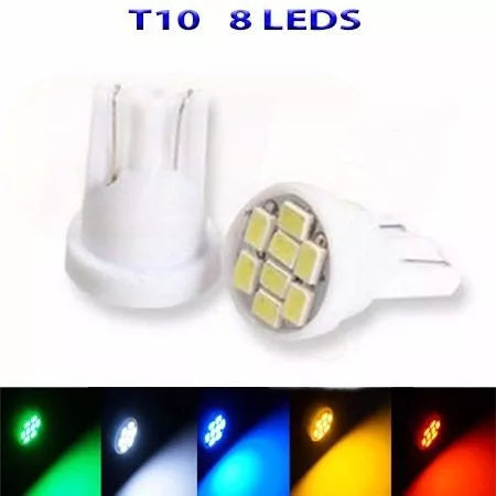 Lâmpada Pingo T10 8 Leds 12v - Unidade