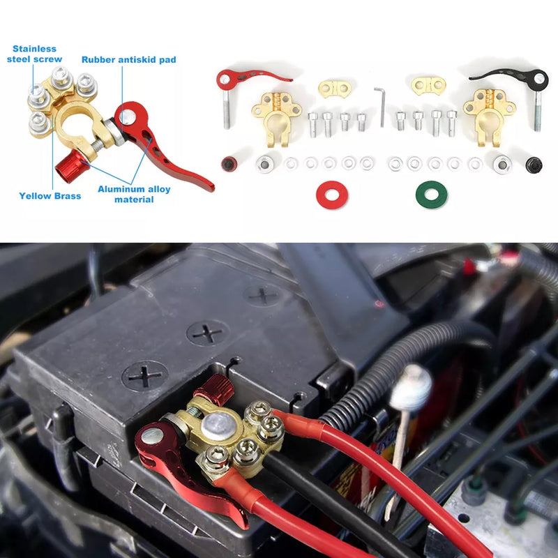 Kit Par Conector Terminal Bateria com Engate Rápido