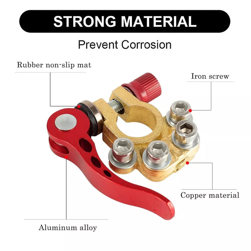 Kit Par Conector Terminal Bateria com Engate Rápido