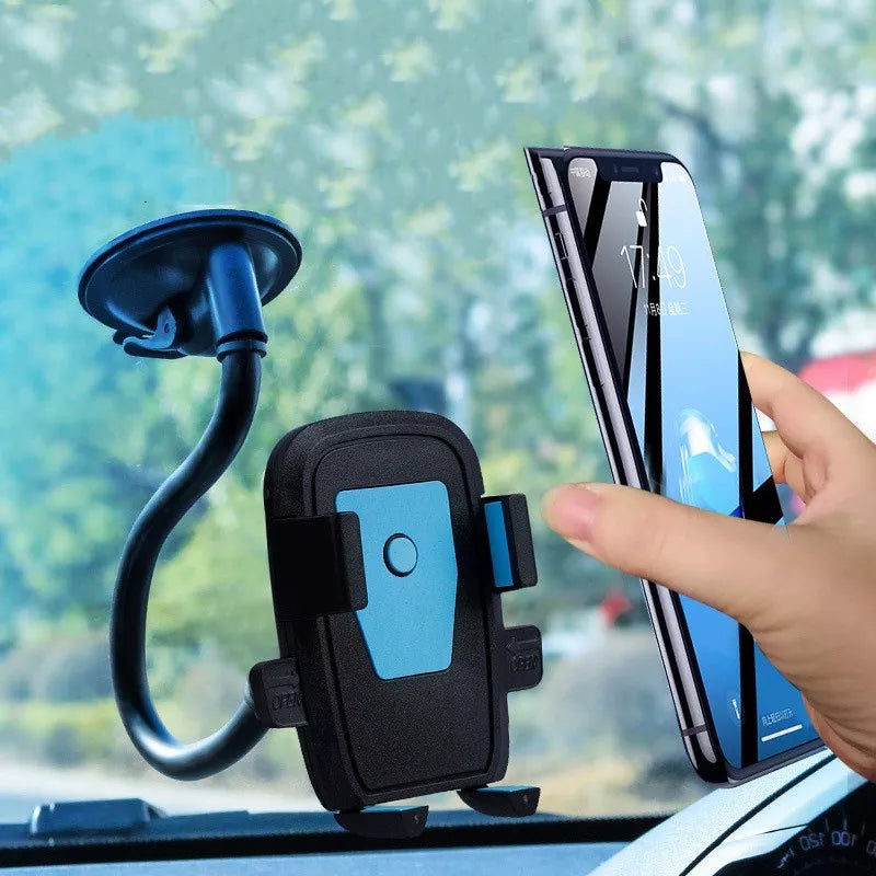 Suporte Veicular Carro Para Celular 360º Fixação Ventosa Haste Firme Ajustável