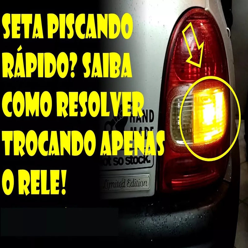 Relé Seta Led Híbrido 3 Terminais Universal 12v