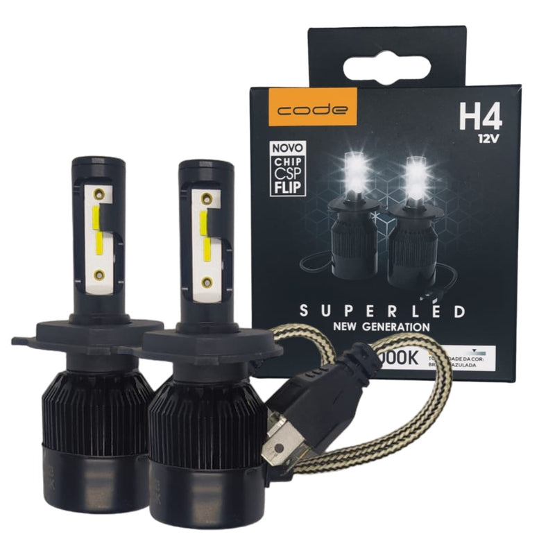 Lâmpada Super Led H4 Tipo Xenon 8000K Lampada Automotiva